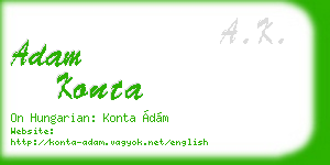 adam konta business card
