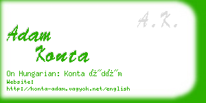 adam konta business card
